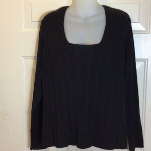 HILLARD & HANSON BLACK METALLIC WOMEN'S TOP BLOUSE SIZE 2X